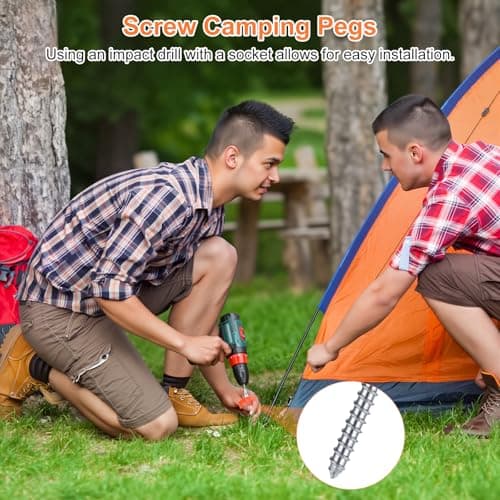 Zourglow 10 Pack Tent Pegs Metal Heavy Duty, Hard Ground Tent Pegs — view 3