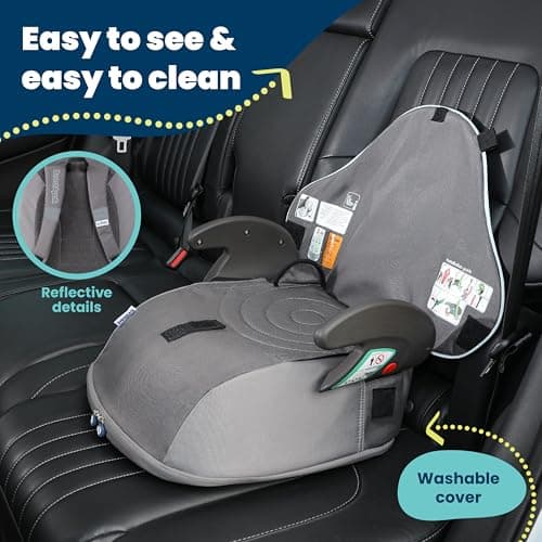 Trunki BoostApak Car Booster Seat - R129 Certified High Back Booster Seat for Children 126–150cm, Folding, Portable Travel Backpack - Graphite Grey — view 3