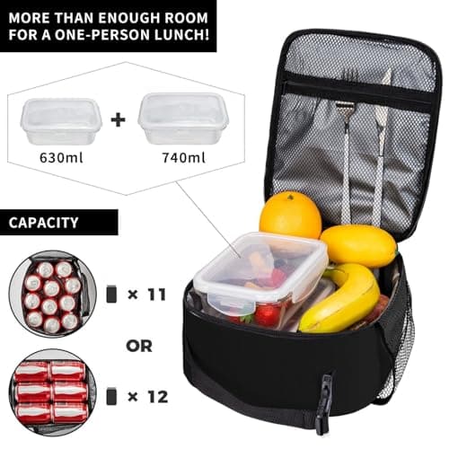 TOXOCMDKLE Insulated Lunch Bag for Men Women Organic Leaves Tote Bag — view 3