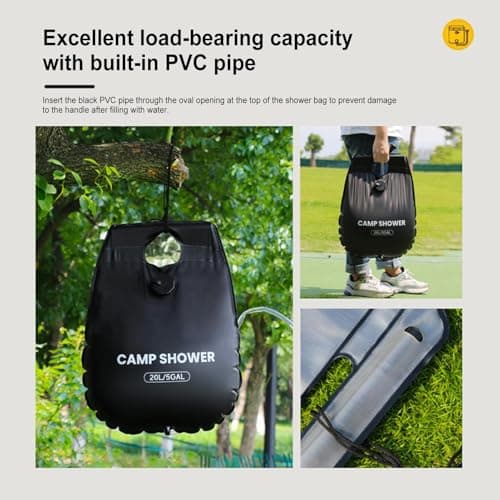 Camping Shower Bag Bathroom Set, 20 Litres with Flexible Hose — view 5