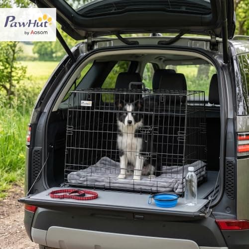 PawHut 35"(90 cm) Car Dog Crate Slanted Collapsible 90L x 58W x 69H cm — view 2