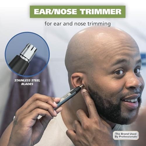 Wahl Micro Groomsman Personal Pen Trimmer & Detailer for Hygienic Grooming with Rinseable, Interchangeable Heads for Eyebrows, Neckline, Nose, Ears, & Other Detailing - 05640-600 — view 3