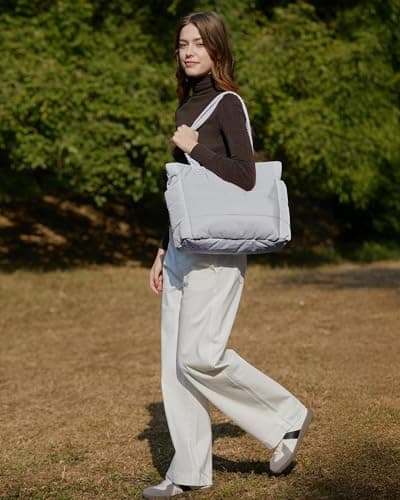 bagsmart Tote Bags for Women – 18L/20L Lightweight Taslan Puffer Handbag — view 2