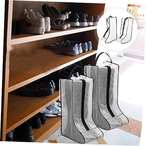 Luxshiny 2pcs Shoe Storage Bag Travel Boots Organizer Reusable Zippered Household Storage Pouch for Home Walking Boots — view 6