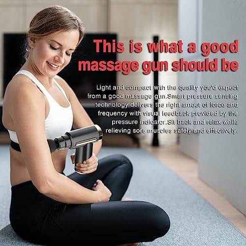 cotsoco Mini Massage Gun Deep Tissue,6 Speeds Cordless Handheld Muscle Massager with 4 Heads 1800mAh Battery & Type-C Charging, Super Quiet Chargeable Device Pain Relief, Best Gift — view 6