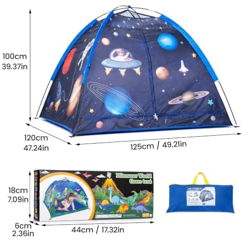EVERGOODS Kids Play Tent Castle with Glow Stars for Boys & Girls — view 5
