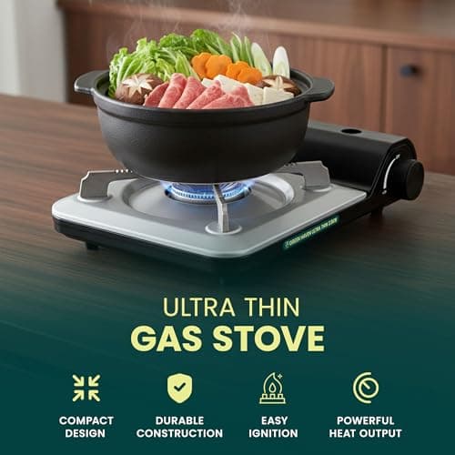 Green Haven Portable Stove | Camping Gas Cooker - Single Burner Tabletop — view 2