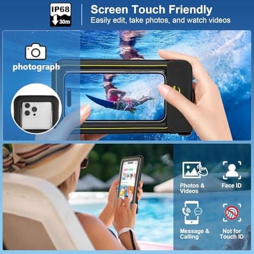 3 in 1 IPX8 Waterproof Phone Pouch and Armband, Floating Phone Dry Bag Case — view 4