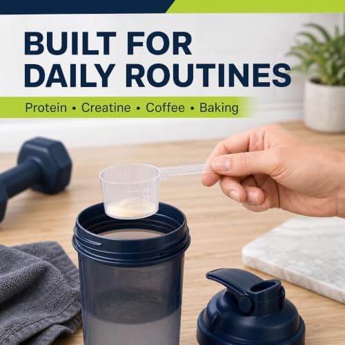 5g Measuring Scoop Set for Protein Powder, 5 Pack Plastic Spoons — view 4