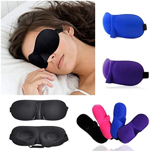 2 Pcs Sleep Mask,Eye Mask,Ultra Soft Skin-Friendly Silk Sleeping Eye Mask with Adjustable Strap for Men,Women and Kids for Valentine's Gift, Men & Women Night Sleeping, Travel, Nap Purple — view 3
