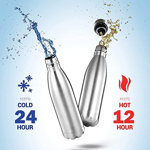 Domemit Diversion Safe Water Bottle Stainless Steel Stash Can, Portable Beach Travel Safe for Valuables with Hidden Compartment, Leak Proof Insulated Bottle for Hot and Cold Drinks, Sliver, 730ml — view 3