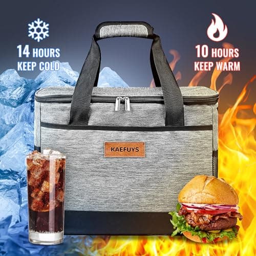 33L Thermal Insulated Cooler Bag Large Waterproof Lunch Bag Reusable — view 4