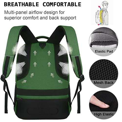 KASIBON Laptop Backpack for Men, Anti-Theft Business Travel Backpack — view 5