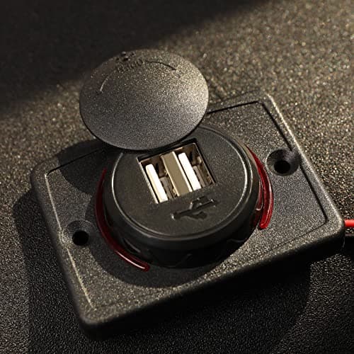 YINETTECH 2pcs 3.1A Car Dual USB Charger Adapter 2 Port USB Charging Socket Charging Panel Mount 12V-24V for Mobile Phone Tablet Android Devices PDA GPS — view 6