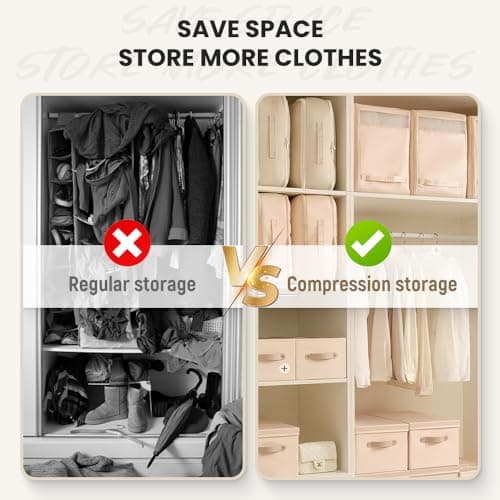 Ultra Space Saving Self-Compression Organizer - 2024 New Space Saver Quilt Compression Storage Packaging Cube Bedding Storage Bag (Gray, XL 54x42x60cm) — view 4