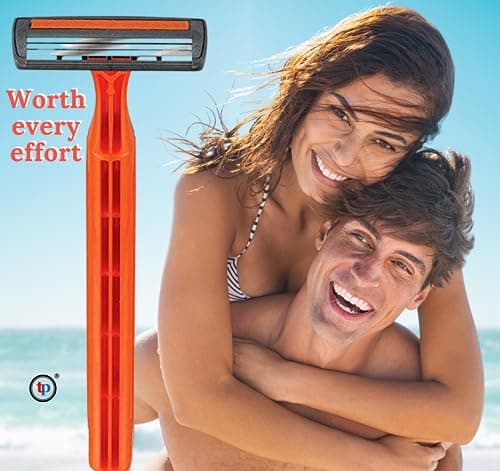 Men’s Razors (10 Pack) Triple Blade Disposable Razors for Men & Women | Manual Face Shaver for Sensitive Skin, Chrome Coated Sharp Blades for Smooth Shaving & Hair Removal — view 3