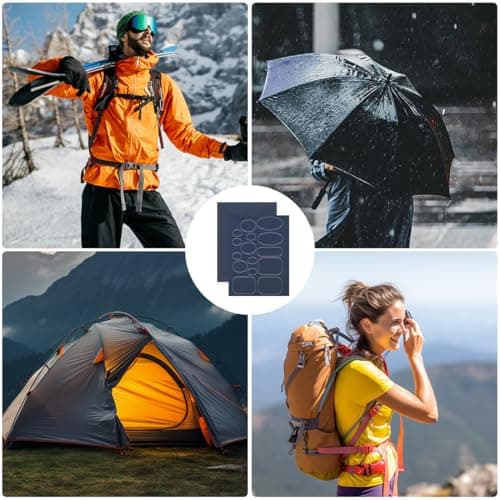LICQIC Down Jacket Repair Patches, 6 Pieces Navy — view 6
