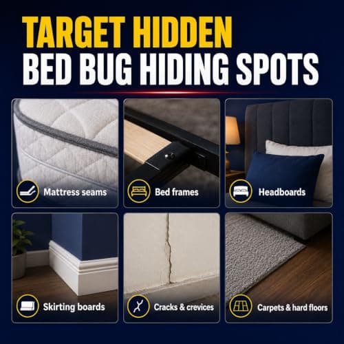 Bed Bug Killer Spray - Double Strength Cypermethrin & Tetramethrin Formula, Kills Adult Bed Bugs, Eggs and Nymphs. Suitable For Mattresses, Bed Frames, Carpets, Cracks, Crevices and Surfaces - 500ml — view 3