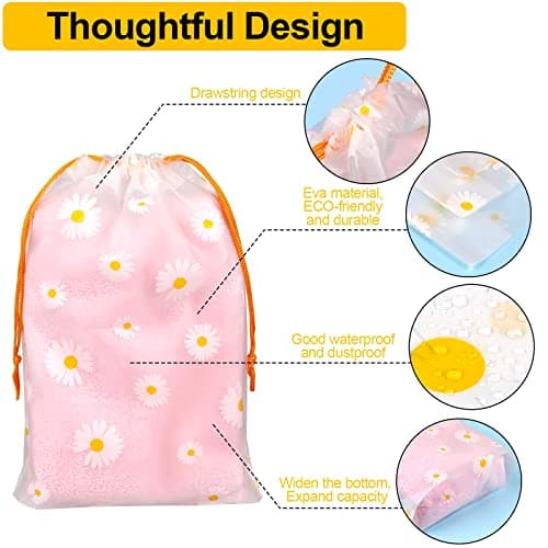 15Pcs Travel Shoe Bags, Waterproof Drawstring Storage Bags — view 2