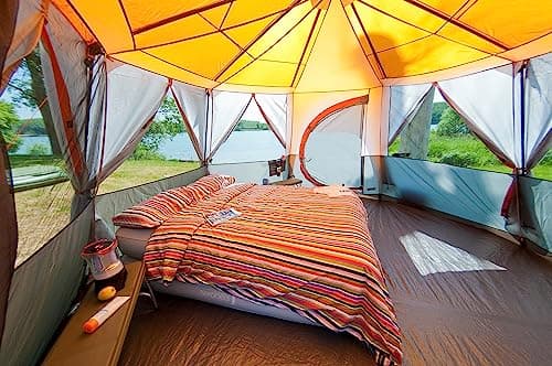 Coleman Tent Octagon 8 | For Camping & Festival, with Standing Room, Waterproof | 8 Person, Orange — view 5
