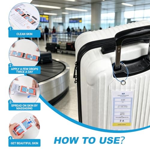 8 Pack P&O Cruise Luggage Tag Holder,Waterproof Clear Tags Luggage Bag Tag — view 4