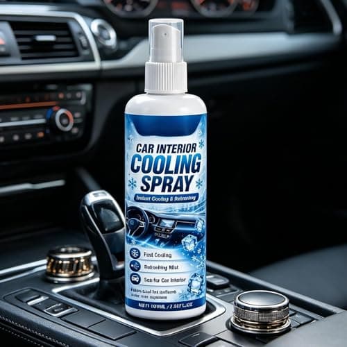 Interior Cooling Spray for Car,100ml Refreshing Long-Lasting - Car Smell Remover Cooler Spray - for Summer Long Driving Commuting Travel Road Trip Leather Seat Dashboard — view 3