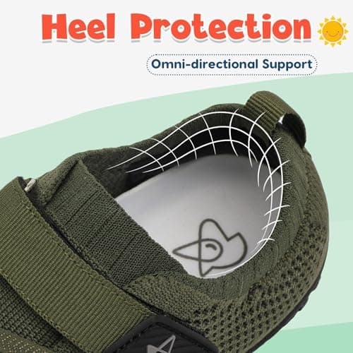 JOINFREE Kids Wide Sneakers Hiking Shoes Girls Boys Breathable Walking Shoe Toddlers Tennis Sneaker ArmyGreen UK Child 10 Child — view 5
