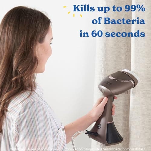 Russell Hobbs Handheld Clothes Steamer, 1800W, Ceramic, 32g and min — view 2