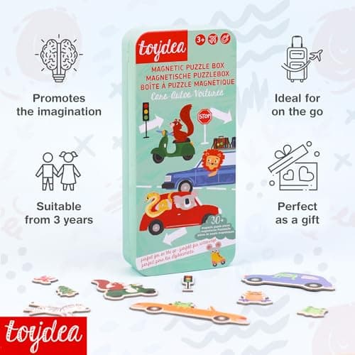 Toydea Magnetic Puzzle Box for Kids Ages 3-5, Car Travel Puzzle Game — view 3