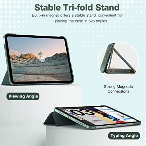 TiMOVO Case for iPad A16 11th Gen 11"/10th Gen 10.9", Midnight Green — view 4