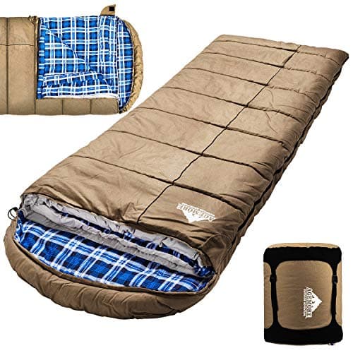 Mcota Winter 0 Degree Canvas Sleeping Bag for Adults, Removable Liner