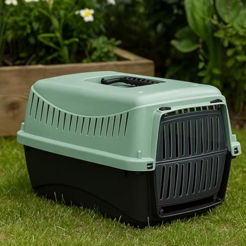 URBNLIVING Plastic Pet Carrier for Dogs & Cats - Durable & Lightweight Travel Crate with Secure Lock & Ventilation - Easy Clean Kennel for Puppies, Kittens & Small Pets - 2 — view 2