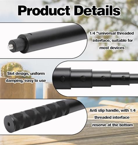 Invisible Extended Selfie Stick 1.2m Aluminum Alloy Pole – Stable Anti-Shake Selfie Stick Compatible with Insta 360 X5/X4/X3/GO/ONE GoPro Camera Accessories Travel Sports Vlog Camera — view 3