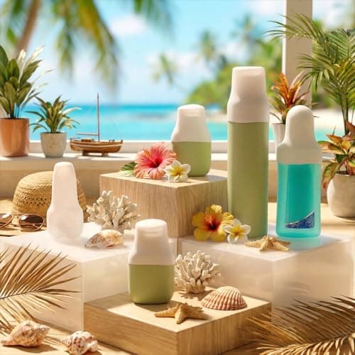 Sorcristy 10 Pack Travel Bottle Covers Silicone Cruise Essentials Reusable Various Travel Size Bottles Container Elastic Sleeves Leak Proofing for Men Women Toiletries Bag Accessories — view 6