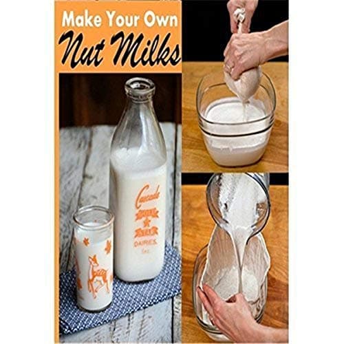 2 Pcs Pro Quality Nut Milk Bag - Big 10"X12" Commercial Grade - Reusable Almond Milk Bag & All Purpose Food Strainer - Fine Mesh Nylon Cheesecloth & Cold Brew Coffee Filter — view 6