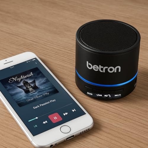 Betron KBS08 Bluetooth Speaker, Wireless, Portable, Mini, Black — view 2