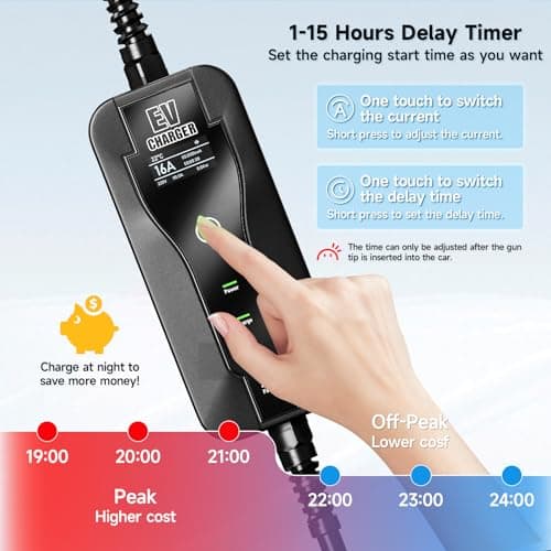 AFYEEV 3.6kW Type 2 Portable EV Charger, 16A 6M Electric Car — view 2