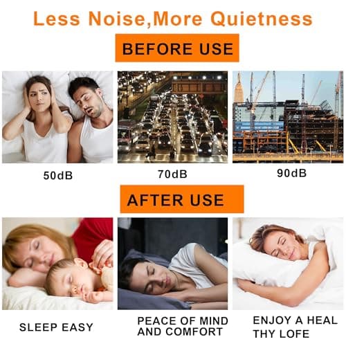 EXGOX 7 Pairs Silicone Ear Plugs for Sleeping Noise Cancelling Reusable Moldable Wax Earplugs for Swimming, Work, Airplane, SNR27dB(Pink) — view 4