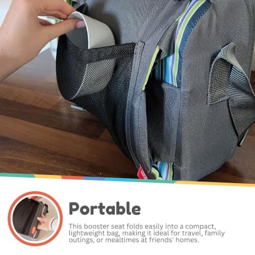 Nuby Travel Booster Seat – Compact and Foldable | Baby Sit Up Seat | Weaning Toddler Chair | Suitable for Ages 6 Months Plus — view 5