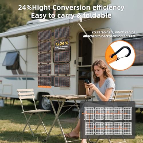Flexsolar 100w Portable Solar Panel Chargers DC/QC 3.0 USB-A & PD3.0 USB-C — view 4