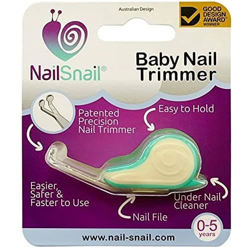 Nail Snail Baby Nail Care Kit. Baby Nail Care Set: Baby Nail Trimmer, File & Under Nail Cleaner. Ideal for Newborn, Infant and Toddler Nails. Safer Than Clipper, Scissors. Easier Than Nail Filer