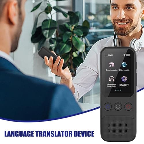 Portable Foreign Translator - 3.5 Inch HD Touchscreen Photo Translation, Noise Canceling Microphones, 1500mAh Long Battery Life, Electronic Pocket Interpreter | for Office — view 2