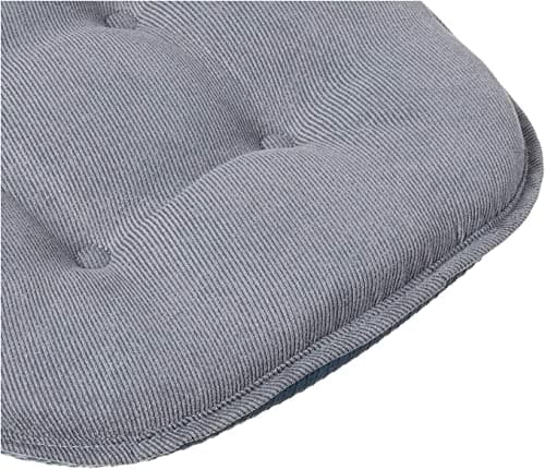 Klear Vu Omega Non-Slip Chair Cushions, Assembled in USA, U-Shaped Skid-Proof Seat Pads for Dining Room, Kitchen, Office, 15"x16", 8 Pack, Linear Bluestone — view 3