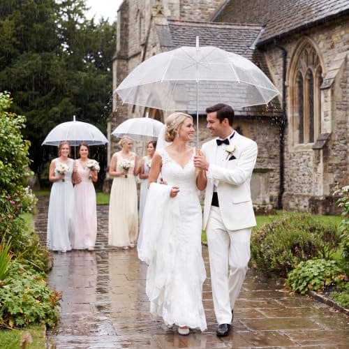 Aodaer 8 Pack Clear Umbrellas for Weeding — view 5