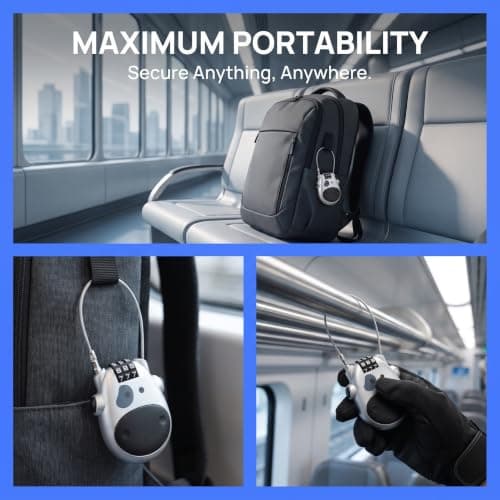 2pcs Snowboard Wire Lock Combination 3 Digit Code with Ski Resorts — view 3