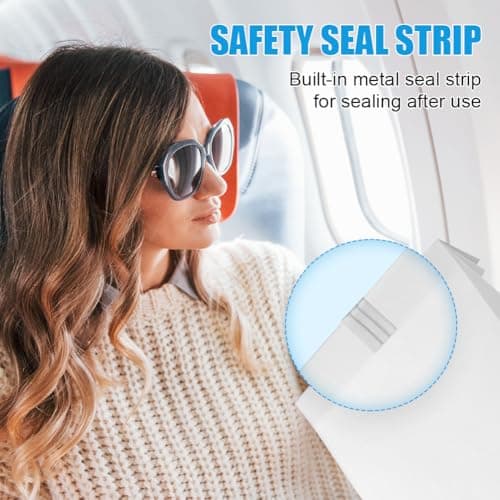 AOGOE Disposable Sick Bags, 18 Pack Disposable Travel Vomit Bags, Sealable Paper Vomit Bag, Leak Resistant Vomit Bags, Portable Sick Bag for Car Travel, Boat or Plane, Sick Bags for Kids Pregnancy — view 6