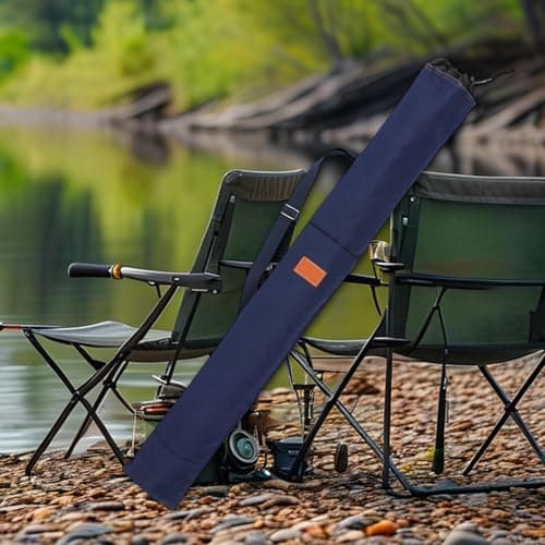 harayaa Fishing Bag Durable Foldable Fishing Tackle Bag Camping Canvas Case Holder Travel Boxes Sunshades Fishing Tackle Bag, 140cm Blue2 — view 5