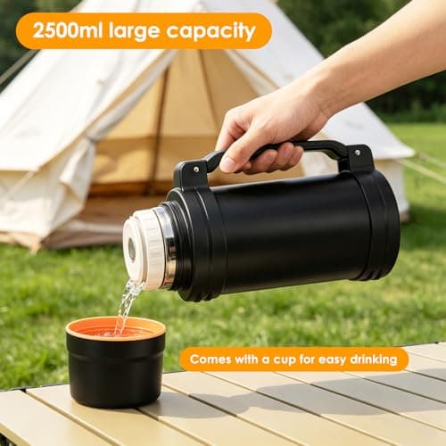Kinberry 2L Large Flask, Keeps Drinks Hot & Cold for Travel & Camping — view 5