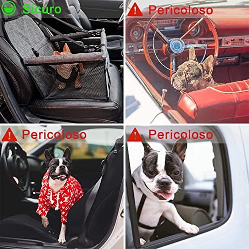 Pet Car Booster Seat Travel Carrier Cage, Oxford Breathable Folding Soft Washable Travel Bags for Dogs Cats Small Pet — view 4