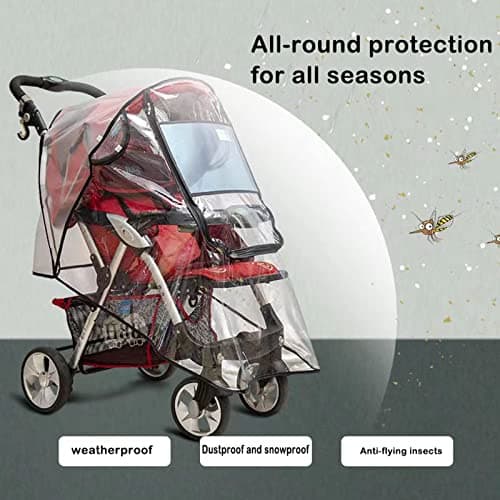 Stroller Rain Wind Cover Umbrella Accessory Windproof Waterproof Universal — view 3